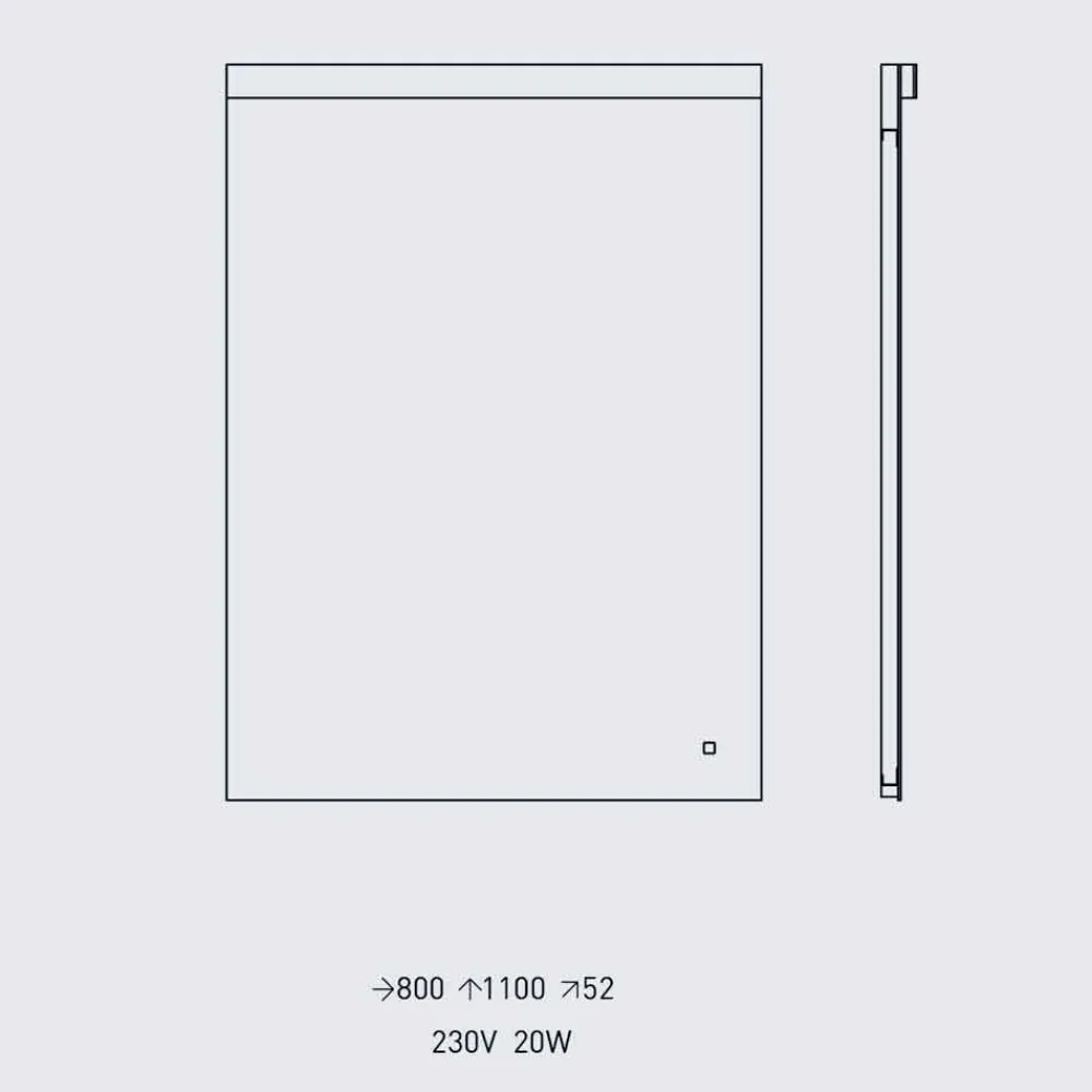 Viadurini Bathroom Badspiegel-Wandspiegel mit integriertem LED-Licht aus Edelstahl Made in Italy - Tuccio