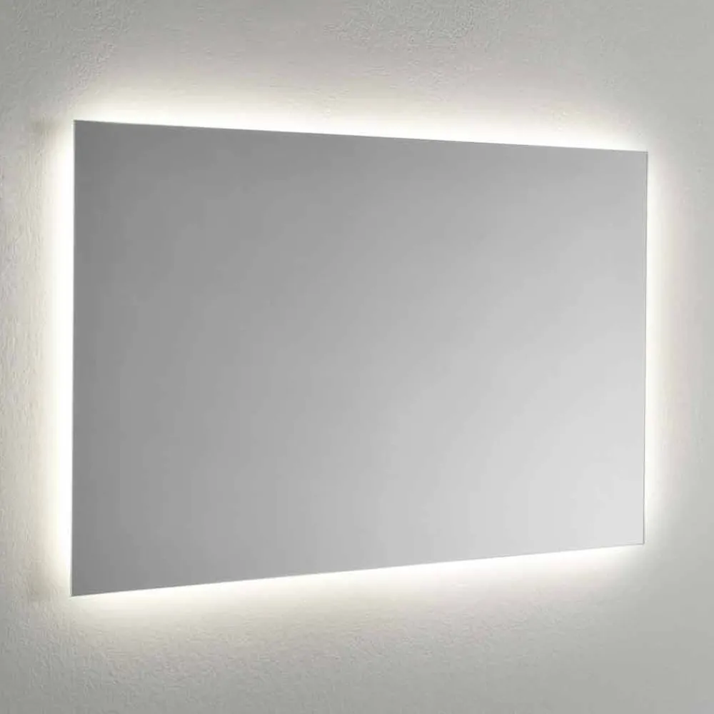 Viadurini Bathroom Badspiegel-Wandspiegel mit LED-Hintergrundbeleuchtung auf 4 Seiten Made in Italy - Romio