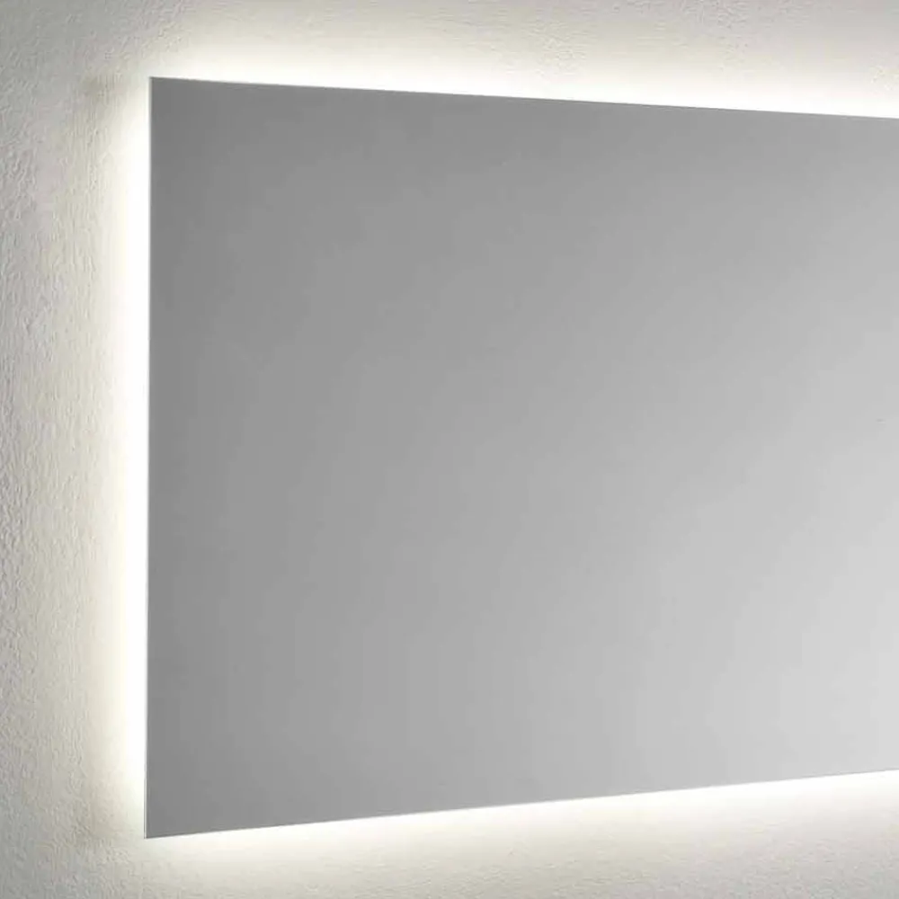Viadurini Bathroom Badspiegel-Wandspiegel mit LED-Hintergrundbeleuchtung auf 4 Seiten Made in Italy - Romio