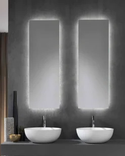 Viadurini Bathroom Badspiegel-Wandspiegel mit LED-Hintergrundbeleuchtung auf 4 Seiten Made in Italy - Romio