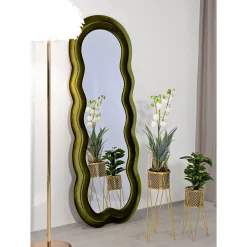 Viadurini Decor Wandspiegel-Wandspiegel mit MDF-Rahmen und Samtbezug - Weiß