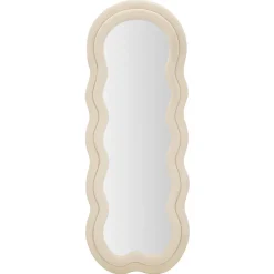 Viadurini Decor Wandspiegel-Wandspiegel mit MDF-Rahmen und Samtbezug - Weiß