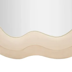 Viadurini Decor Wandspiegel-Wandspiegel mit MDF-Rahmen und Samtbezug - Weiß