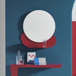 Viadurini Living Wandspiegel-Wandspiegel mit Metallregal in verschiedenen Farben Made in Italy - Hera