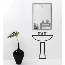 Viadurini Decor Wandspiegel-Wandspiegel mit Regalrahmen aus farbigem Plexiglas - Orvieto