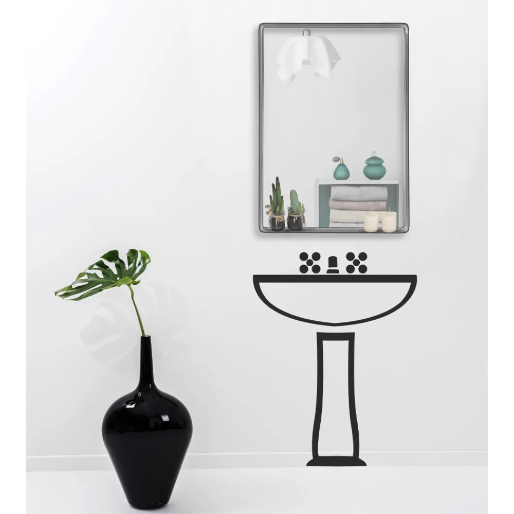 Viadurini Decor Wandspiegel-Wandspiegel mit Regalrahmen aus farbigem Plexiglas - Orvieto