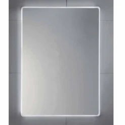 Viadurini Bathroom Badspiegel-Wandspiegel mit Satinkanten, LED-Beleuchtung, Tessa