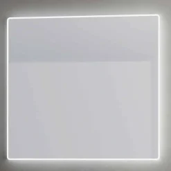 Viadurini Bathroom Badspiegel-Wandspiegel mit Satinkanten, LED-Beleuchtung, Tessa