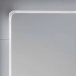 Viadurini Bathroom Badspiegel-Wandspiegel mit Satinkanten, LED-Beleuchtung, Tessa