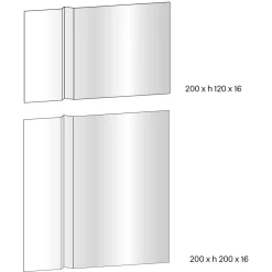 Viadurini Living Wandspiegel-Wandspiegel mit V-förmigem Seitenschnitt Made in Italy - Spirit