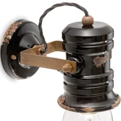 Ferroluce Vintage Wandleuchten-Wandstrahler aus Keramik, Glas und Metall in verschiedenen Ausführungen von Joy