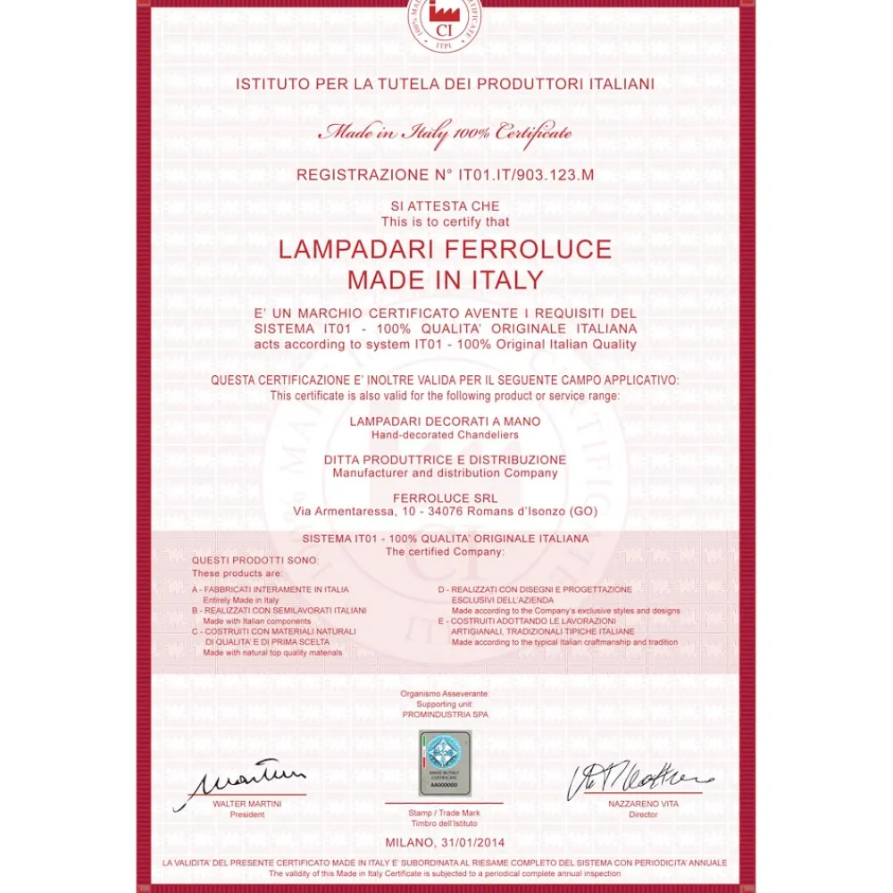 Ferroluce Vintage Wandleuchten-Wandstrahler aus Keramik, Glas und Metall in verschiedenen Ausführungen von Joy