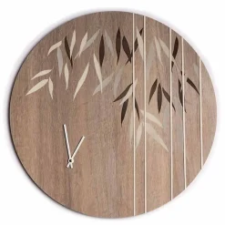 Viadurini Time Design Wanduhren-Wanduhr aus Eichenholz oder Tafel Lasergravur Design Round - Kanno