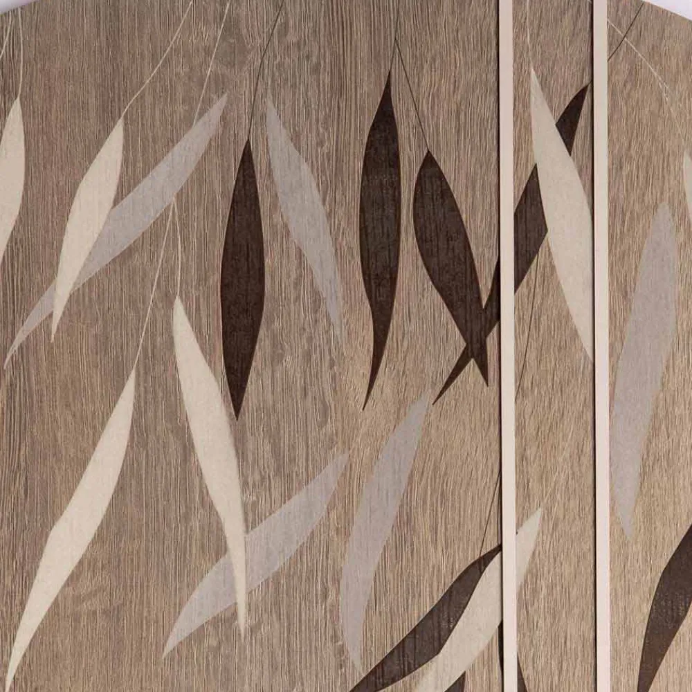 Viadurini Time Design Wanduhren-Wanduhr aus Eichenholz oder Tafel Lasergravur Design Round - Kanno