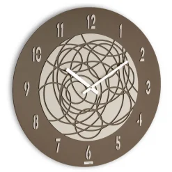 Viadurini Time Design Wanduhren-Wanduhr aus MDF und geschichtetem gepresstem Leinen, hergestellt in Italien – sicher