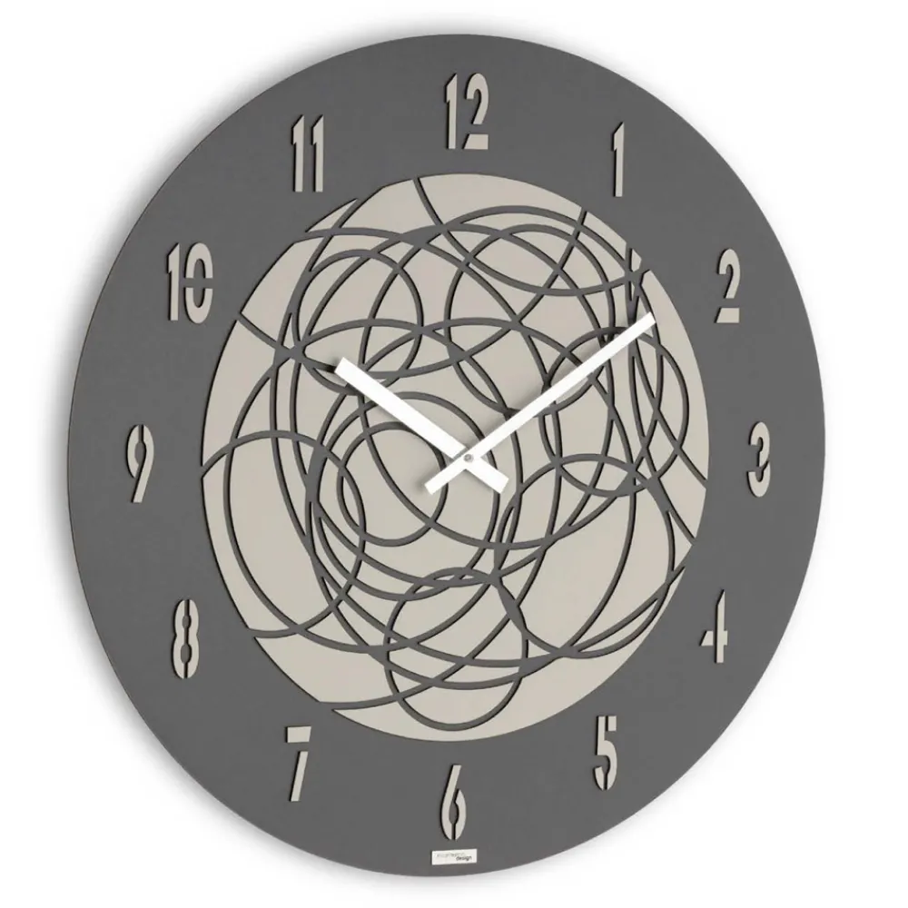 Viadurini Time Design Wanduhren-Wanduhr aus MDF und geschichtetem gepresstem Leinen, hergestellt in Italien – sicher