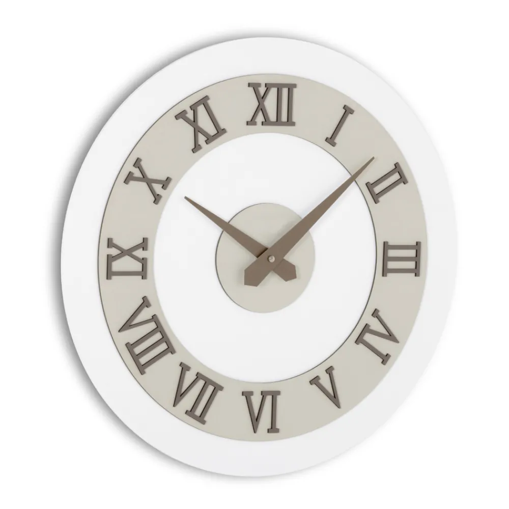 Viadurini Time Design Wanduhren-Wanduhr aus MDF und römische Ziffern in Leinenrelief - Chronoform