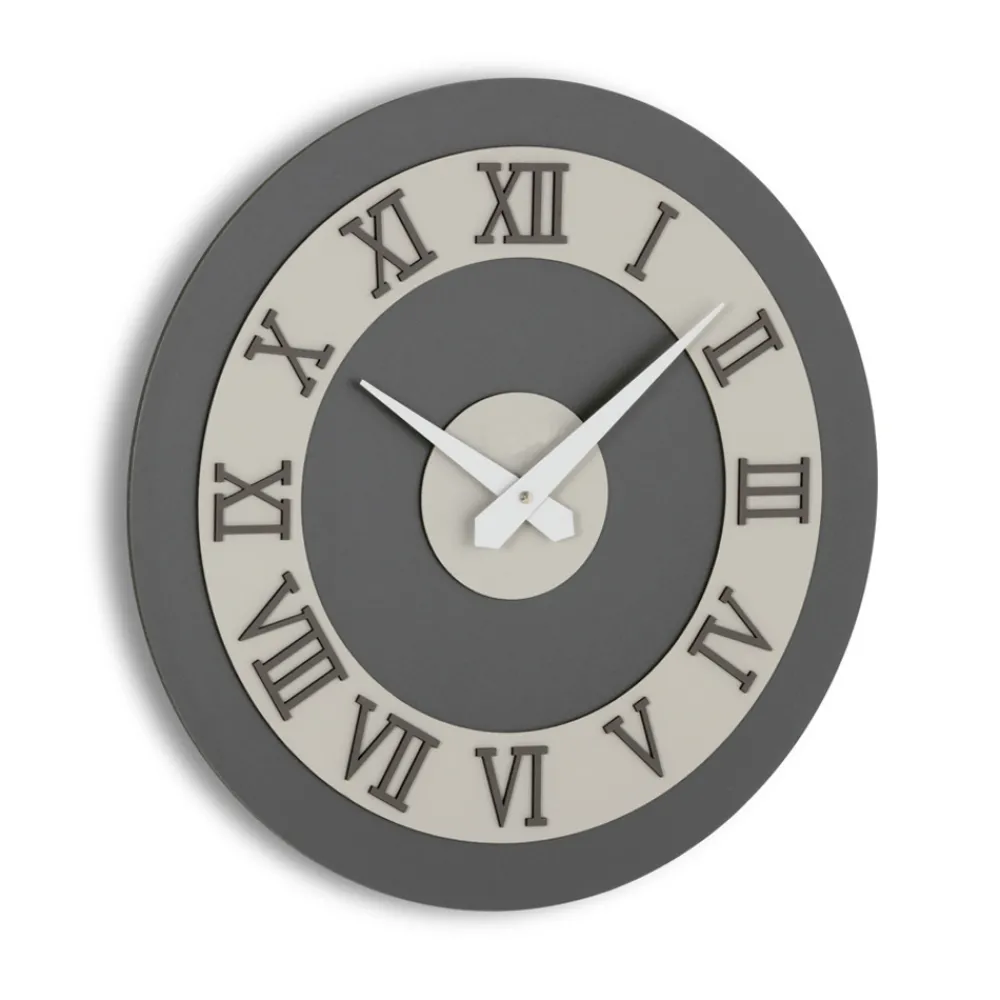 Viadurini Time Design Wanduhren-Wanduhr aus MDF und römische Ziffern in Leinenrelief - Chronoform