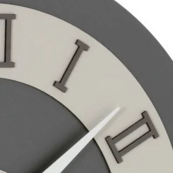 Viadurini Time Design Wanduhren-Wanduhr aus MDF und römische Ziffern in Leinenrelief - Chronoform