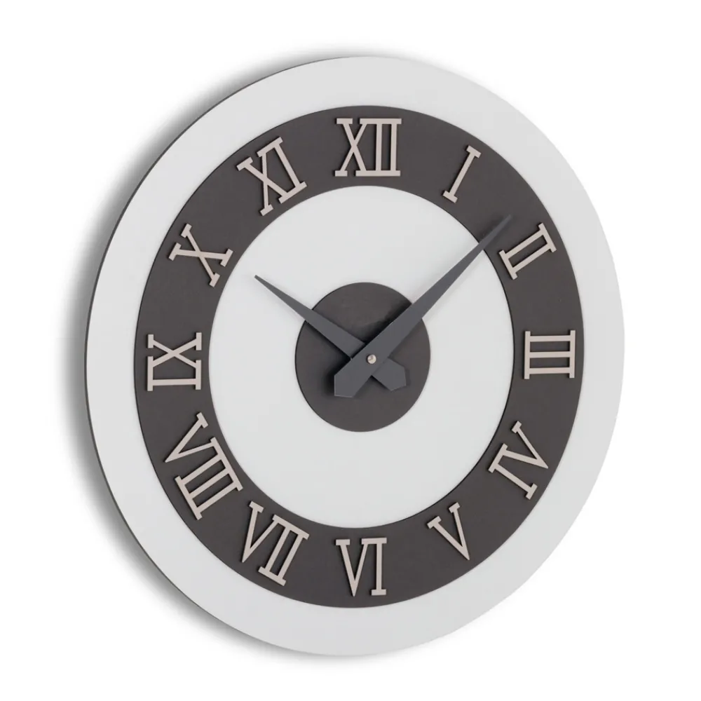 Viadurini Time Design Wanduhren-Wanduhr aus MDF und römische Ziffern in Leinenrelief - Chronoform