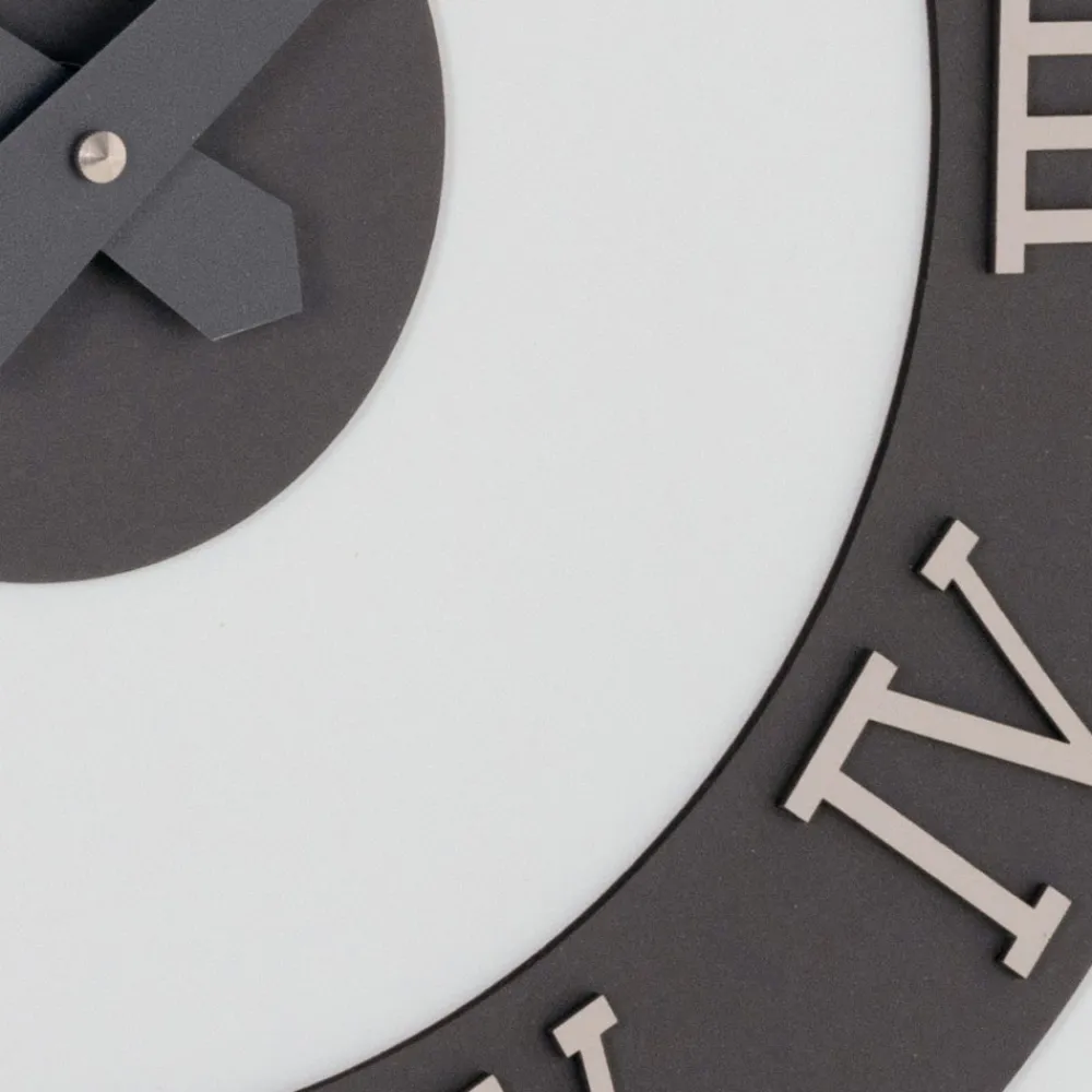 Viadurini Time Design Wanduhren-Wanduhr aus MDF und römische Ziffern in Leinenrelief - Chronoform