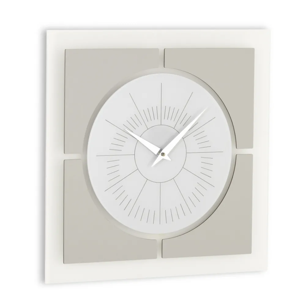 Viadurini Time Design Wanduhren-Wanduhr aus Methacrylat und Leinenrahmen Made in Italy - Battito