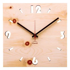 Viadurini Time Design Wanduhren-Wanduhr aus Zirbenholz made in Italy Andrea