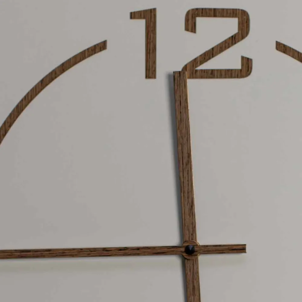 Viadurini Time Design Wanduhren-Wanduhr mit quadratischem und modernem Design in beige und braunem Holz - Tabata