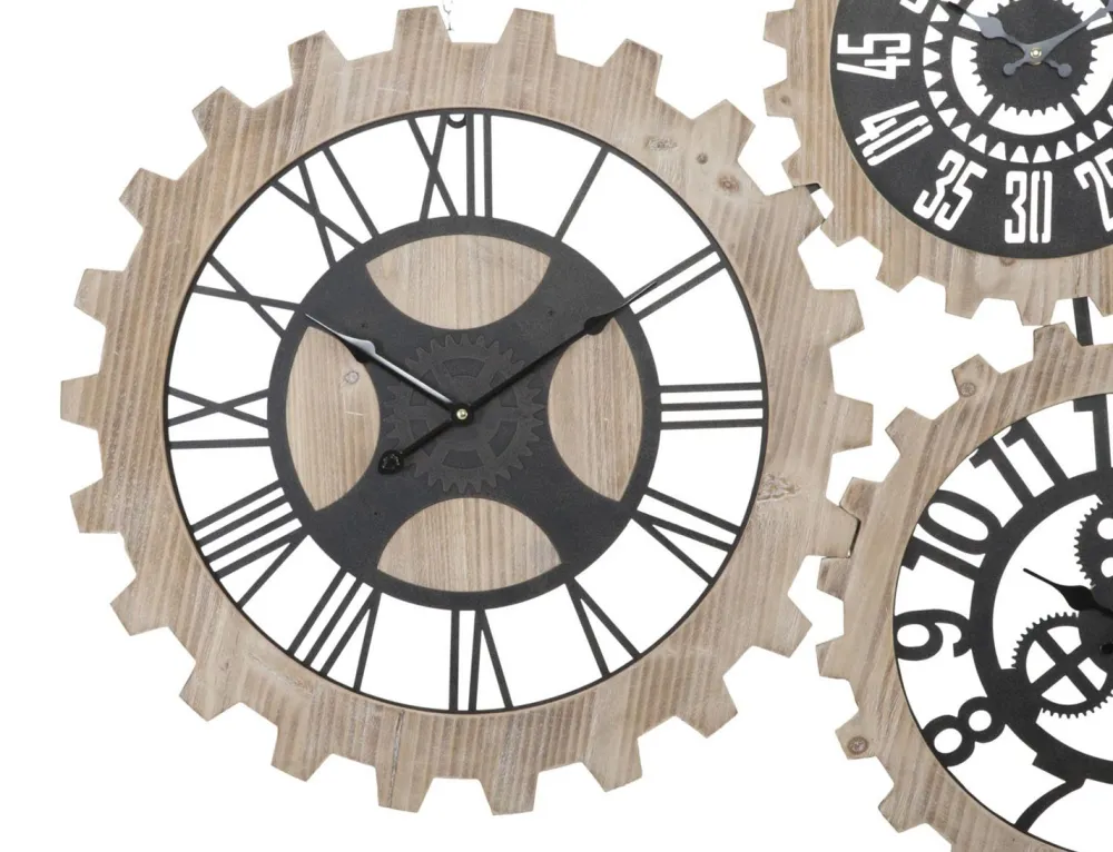 Viadurini Time Design Wanduhren-Wanduhr 93x3x74 cm modernes Design aus Eisen und MDF - Karine