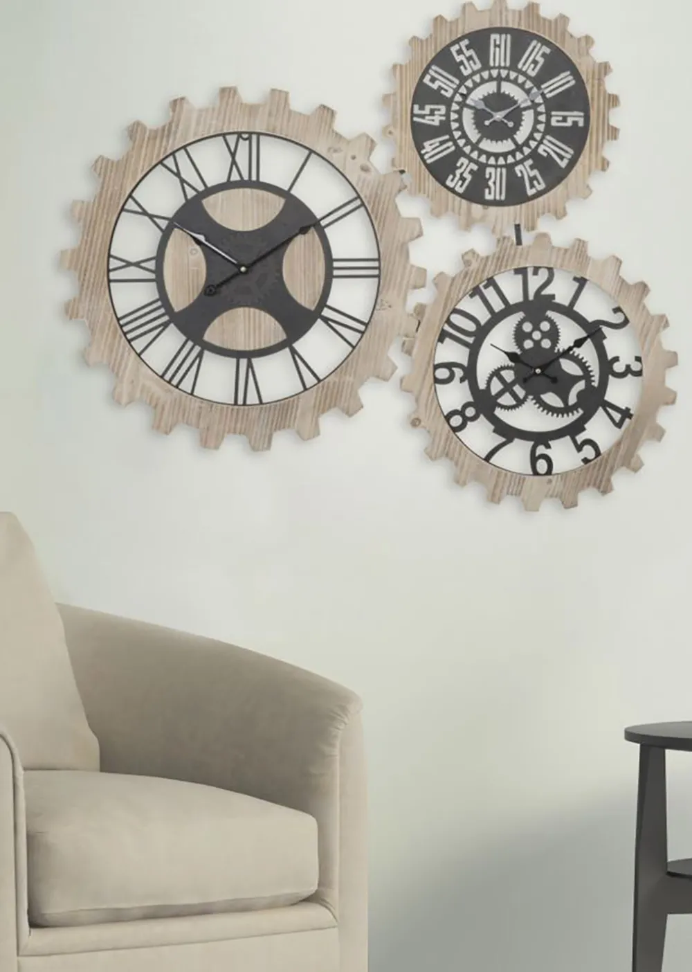 Viadurini Time Design Wanduhren-Wanduhr 93x3x74 cm modernes Design aus Eisen und MDF - Karine