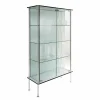 Viadurini Living Anrichte-Wandvitrine aus transparentem Glas und Metall mit 2 Designtüren - Lorella