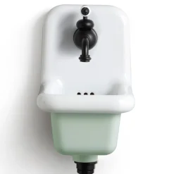 Viadurini Bathroom Vintage Waschbecken|Farbige Waschbecken-Wandwaschbecken aus farbiger Keramik im Vintage-Stil 26 cm - Jordan