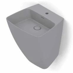 Viadurini Bathroom Keramikwaschbecken-Wandwaschbecken des modernen Designs in den Tonwaren hergestellt in Italien, Goran