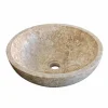 Viadurini Bathroom Steinwaschbecken-Waschbecken Aufsatzwaschbecken rund aus Naturstein Kari  Design