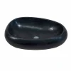 Viadurini Bathroom Steinwaschbecken-Waschbecken Aufsatzwaschbecken rund bis oval aus schwarzen Marmor Waka Design