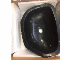 Viadurini Bathroom Steinwaschbecken-Waschbecken Aufsatzwaschbecken Unikat aus Basalt Hassan Design