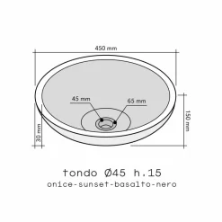 Viadurini Bathroom Steinwaschbecken-Waschbecken Aufsatzwaschbecken rund beige aus Onyx Nusa Design