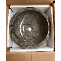 Viadurini Bathroom Steinwaschbecken-Waschbecken Aufsatzwaschbecken rund aus Naturstein Nusa Design