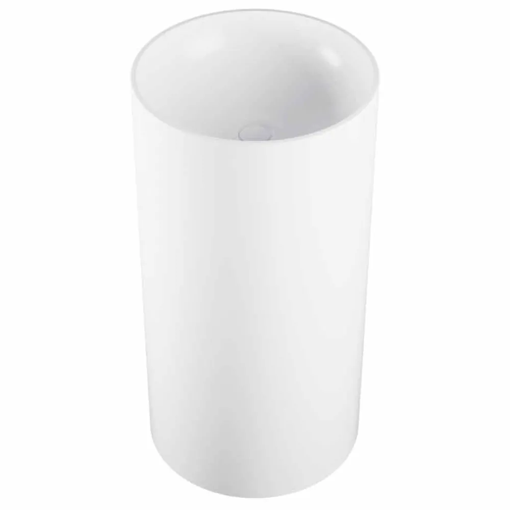 Viadurini Bathroom Design Waschbecken Aus Solid Surface-Waschbecken freestanding in Zylinderform in Italien hergestellt, Rumo