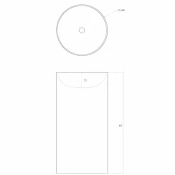Viadurini Bathroom Design Waschbecken Aus Solid Surface-Waschbecken freestanding in Zylinderform in Italien hergestellt, Rumo