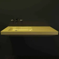 Viadurini Design Farbige Waschbecken|Design Waschbecken Aus Solid Surface-Waschbecken in modernem Design Saddled Made in Italy