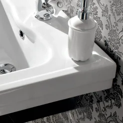 Viadurini Bathroom Vintage Waschbecken|Keramikwaschbecken-Waschbecken Konsole 65 cm in Keramik mit Metallfüßen, Vintage Style - Marwa