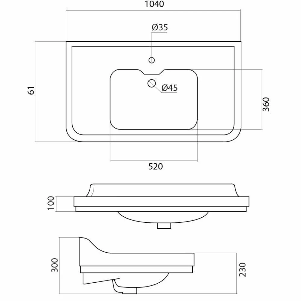 Viadurini Bathroom Keramikwaschbecken-Waschbeckenkonsole weiß aus Keramik im klassischen Design made in Italy, Swami