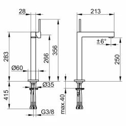 Viadurini Taps Waschbeckenarmaturen-Waschbeckenmischer in Messing-Chrom-Finish, hohe Qualität - Girino