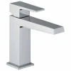 Viadurini Taps Waschbeckenarmaturen-Waschbeckenmischer mit Ablauf in Chrom-Finish Made in Italy - Galla