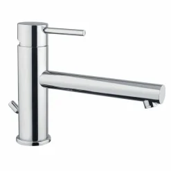 Viadurini Taps Waschbeckenarmaturen-Waschtischmischer aus verchromtem Messing mit Abfluss made in Italy - Ermia