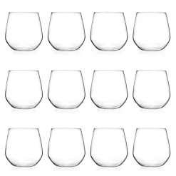 Viadurini Kitchen Italienisches Kristallgeschirr-Wassergläser Set in Eco Crystal Minimal Design 12 Stück - Etera
