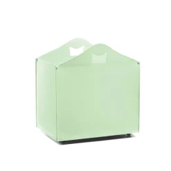 Viadurini Leather Kaminholzständer Aus Leder Und Kunstleder-Wassergrüne Aufbewahrungstasche aus Leder, hergestellt in Italien – Fotografie