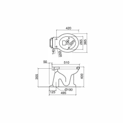 Viadurini Bathroom Wc-Wc Classic Bodenvase aus schwarzer Keramik mit Sitz, Made in Italy - Marwa