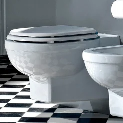 Viadurini Bathroom Wc-Wc Suspended Vase Classic Style aus weißer Keramik Made in Italy - Marwa